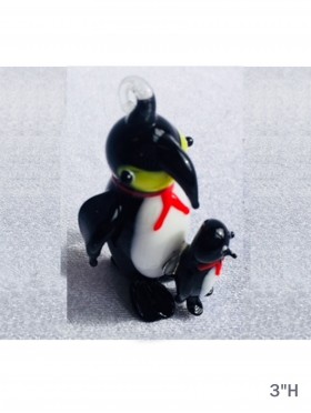 Hanging Glass Penguin Ornament